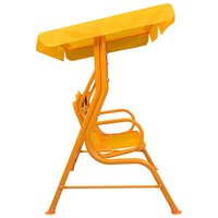 Kinderschommelbank 115x75x110 cm stof geel