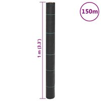 Worteldoek 1x150 m polypropeen zwart