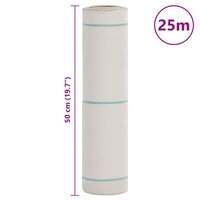 Worteldoek 0,5x25 m polypropeen wit