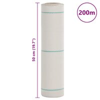 Worteldoek 0,5x200 m polypropeen wit