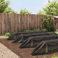 Kweektunnels 4 st staal en polyetheen zwart