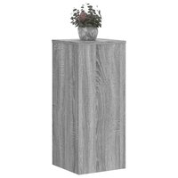 Plantenstandaards 2 st 30x30x70 cm bewerkt hout grijs sonoma