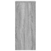 Plantenstandaards 2 st 30x30x70 cm bewerkt hout grijs sonoma
