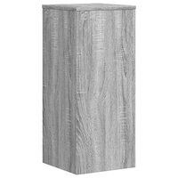 Plantenstandaards 2 st 30x30x70 cm bewerkt hout grijs sonoma