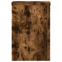 Plantenstandaards 2 st 20x20x30 cm bewerkt hout gerookt eiken