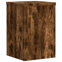 Plantenstandaards 2 st 20x20x30 cm bewerkt hout gerookt eiken