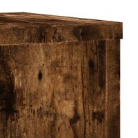 Plantenstandaards 2 st 20x20x30 cm bewerkt hout gerookt eiken