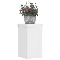Plantenstandaards 2 st 10x10x18 cm bewerkt hout wit