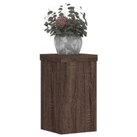 Plantenstandaards 2 st 10x10x18 cm bewerkt hout bruin eiken