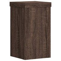 Plantenstandaards 2 st 10x10x18 cm bewerkt hout bruin eiken