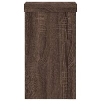 Plantenstandaards 2 st 10x10x18 cm bewerkt hout bruin eiken