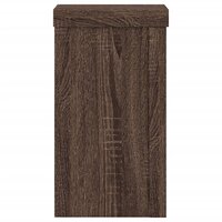 Plantenstandaards 2 st 10x10x18 cm bewerkt hout bruin eiken