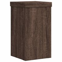Plantenstandaards 2 st 10x10x18 cm bewerkt hout bruin eiken