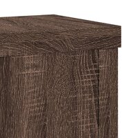Plantenstandaards 2 st 10x10x18 cm bewerkt hout bruin eiken