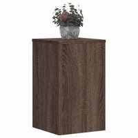Plantenstandaards 2 st 30x30x50 cm bewerkt hout bruin eiken