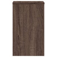 Plantenstandaards 2 st 30x30x50 cm bewerkt hout bruin eiken