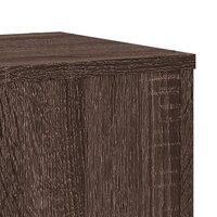 Plantenstandaards 2 st 30x30x50 cm bewerkt hout bruin eiken