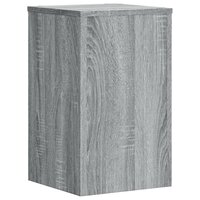 Plantenstandaards 2 st 30x30x50 cm bewerkt hout grijs sonoma