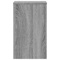Plantenstandaards 2 st 30x30x50 cm bewerkt hout grijs sonoma