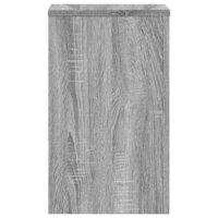 Plantenstandaards 2 st 30x30x50 cm bewerkt hout grijs sonoma