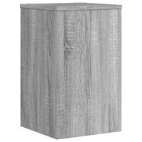 Plantenstandaards 2 st 30x30x50 cm bewerkt hout grijs sonoma