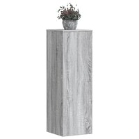Plantenstandaard 33x33x100 cm bewerkt hout grijs sonoma eiken