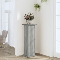 Plantenstandaard 33x33x100 cm bewerkt hout grijs sonoma eiken