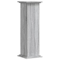 Plantenstandaard 33x33x100 cm bewerkt hout grijs sonoma eiken
