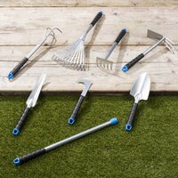 8-delige Tuingereedschapsset metaal zilverkleurig