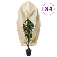 Plantenhoezen met ritssluiting 4 st 70 g/m&sup2; 2,36x2 m