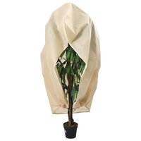 Plantenhoezen met ritssluiting 4 st 70 g/m&sup2; 1x1,55 m