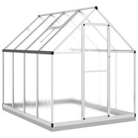Tuinkas met basisframe 224x169x202 cm aluminium zilverkleurig