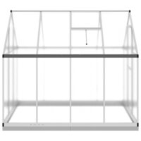 Tuinkas met basisframe 224x169x202 cm aluminium zilverkleurig