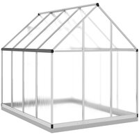 Tuinkas met basisframe 224x169x202 cm aluminium zilverkleurig