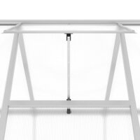 Tuinkas met basisframe 224x169x202 cm aluminium zilverkleurig