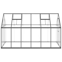 Tuinkas met basisframe 334x169x195 cm aluminium antracietkleur