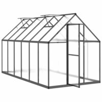 Tuinkas met basisframe 334x169x195 cm aluminium antracietkleur