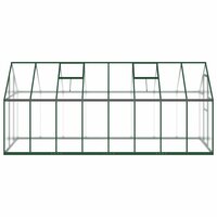 Tuinkas met basisframe 445x169x195 cm aluminium groen