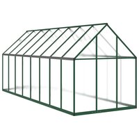 Tuinkas met basisframe 445x169x195 cm aluminium groen