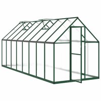 Tuinkas met basisframe 445x169x195 cm aluminium groen