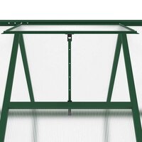 Tuinkas met basisframe 445x169x195 cm aluminium groen