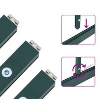 Tuinkas met basisframe 445x169x195 cm aluminium groen