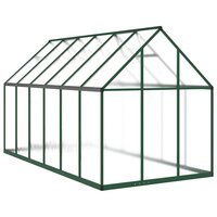 Tuinkas met basisframe 334x169x195 cm aluminium groen