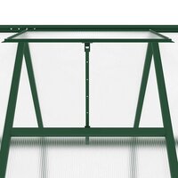 Tuinkas met basisframe 334x169x195 cm aluminium groen