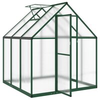 Tuinkas met basisframe 169x169x195 cm aluminium groen