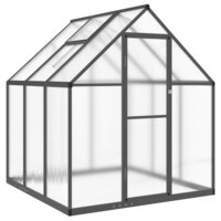 Tuinkas met basisframe 169x169x195 cm aluminium antracietkleur