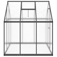 Tuinkas met basisframe 169x169x195 cm aluminium antracietkleur