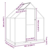 Tuinkas met basisframe 169x114x202 cm aluminium groen