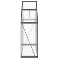 Tuinkas met basisframe 169x58x195 cm aluminium antracietkleurig