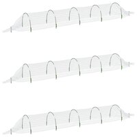Kweektunnels 3 st 1,5x5 m glasvezel en polypropeen